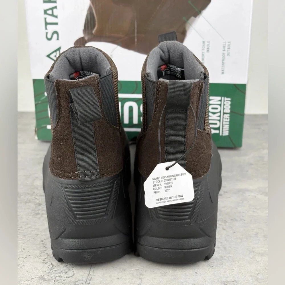 Staheekum Men's Yukon 3M Thinsulate Winter Snow‎ Boots Size 8 Brown New In Box